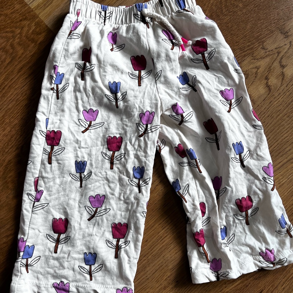 Floral Kids wide leg pants - Zara